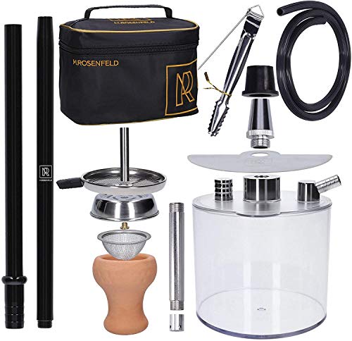 Premium portable Cachimba Shisha YODA — Shisha Pequeña y Ligera de Acero Inoxidable – Juego Completo de Cachimba Shisha con Bolsa y Accesorios, deal para viaje.