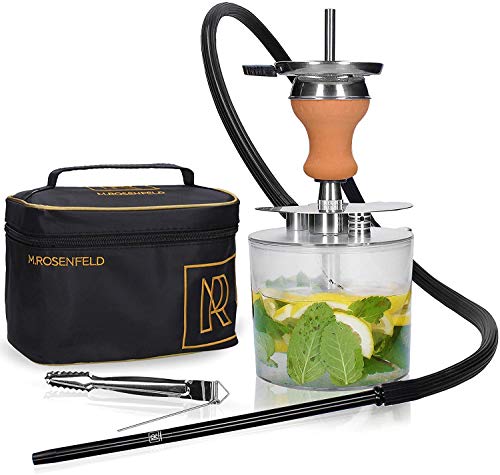 Premium portable Cachimba Shisha YODA — Shisha Pequeña y Ligera de Acero Inoxidable – Juego Completo de Cachimba Shisha con Bolsa y Accesorios, deal para viaje.