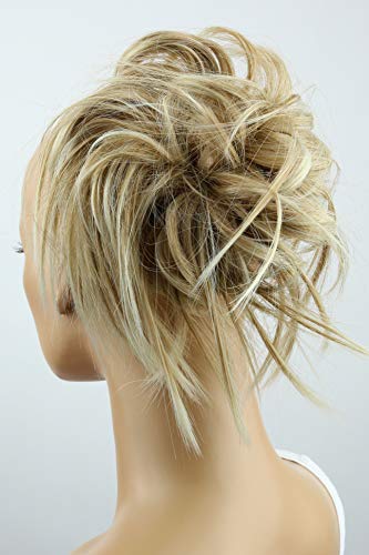 PRETTYSHOP XXL Postizo Coletero Peinado alto, VOLUMINOSO, rizado, Moño descuidado mezcla rubia # 27BT88 G13F