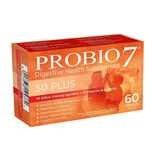 Probio7 50 Plus | 9 cepas vivas de bacterias + complejo mineral de vitaminas | Formulado para los mayores de 50 años