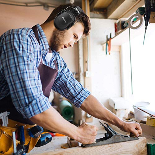 ProCase Casco Antiruido, Protector Auditivo SNR 34 dB Aislante de Ruido Profesional, Casco Insonorizado Protector de Oído para Campo de Disparo, Caza -Rojo