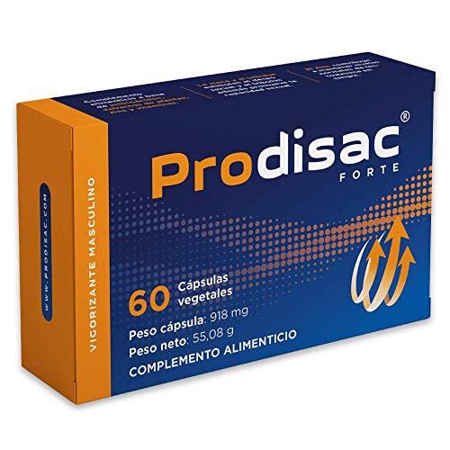 Prodisac ® Forte | Aumento de resistencia y potencia sexual de manera Natural |   Acción instantánea | 60 cápsulas vegetales de alta concentración.