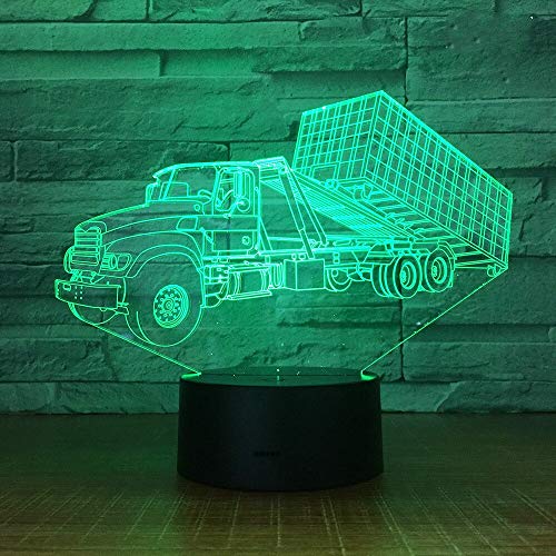 Producto luz de noche 3d led inducción 7 cambio de color relámpago led camión ligero productos para el hogar creativos luz de regalo