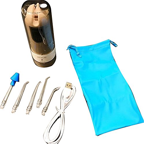 Profesional portátil y potente agua eléctrica Flosser/Pick dental Cuidado Oral Jet Irrigator Accesorios para limpieza de dientes (AR-W-06 plegable) USB Connect Charger Color aleatorio