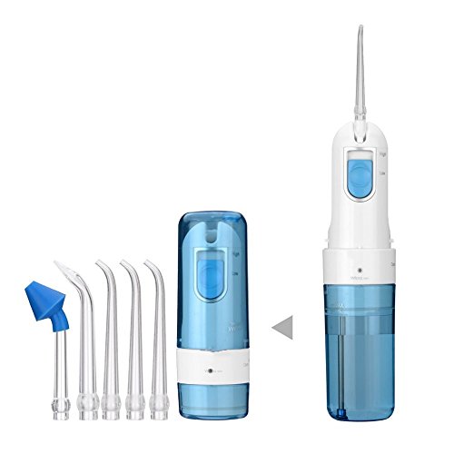 Profesional portátil y potente agua eléctrica Flosser/Pick dental Cuidado Oral Jet Irrigator Accesorios para limpieza de dientes (AR-W-06 plegable) USB Connect Charger Color aleatorio