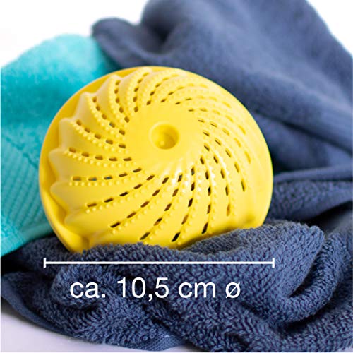 ProfessionalTree 2 Pelotas de Lavado - Pelotas de Lavado con Bolas de cerámica - Lavado sin detergente - para Aprox. 1.500 Lavados Pelota de Lavado Amarilla con Olor a limón