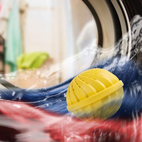 ProfessionalTree 2 Pelotas de Lavado - Pelotas de Lavado con Bolas de cerámica - Lavado sin detergente - para Aprox. 1.500 Lavados Pelota de Lavado Amarilla con Olor a limón