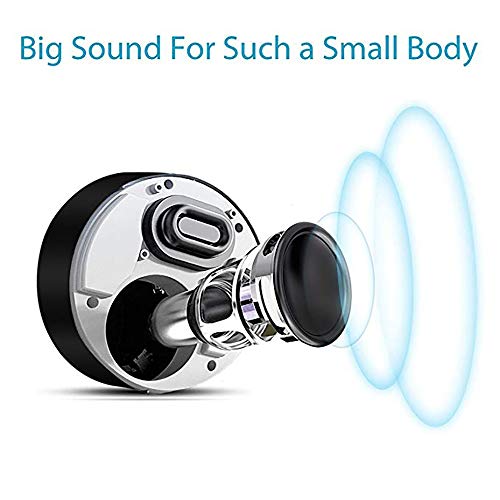 Prom-note Mini Altavoz Portátil Bluetooth, con Bass Y 5W Sonido HD, 2 H Tiempo De Juego, Soporte De Sonido AUX Y La Tarjeta del TF,Negro