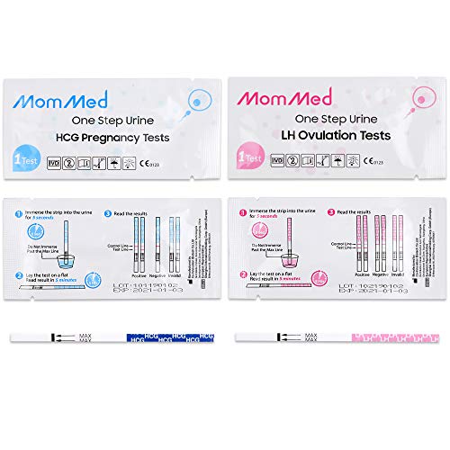 Prueba de ovulación HCG15-LH40-15 x Tiras de prueba de embarazo y 40 tiras de prueba de ovulación con 55 vasos de orina Prueba de embarazo temprana confiable y rápida