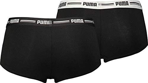 Puma 5730100010, Bóxer Para Mujer, Negro (Black), XS , Pack de 2