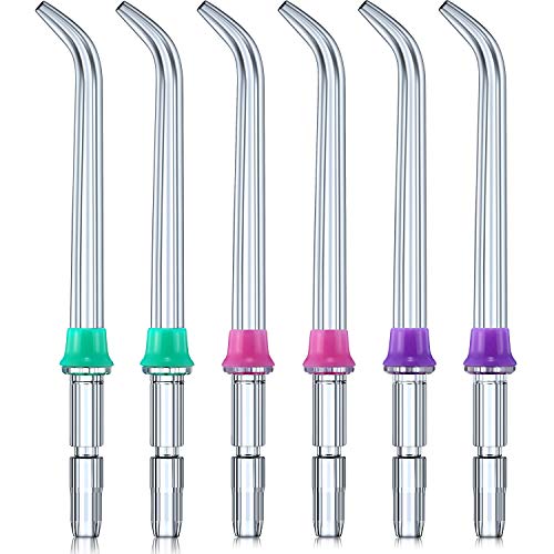 Puntas de Irrigador Dental Clásico de Reemplazo Accesorios de Boquilla de Chorro de Agua Dental para Waterpik Water Flossers (Like WP-100) y Otros Irrigadores Bucales (6 Piezas)