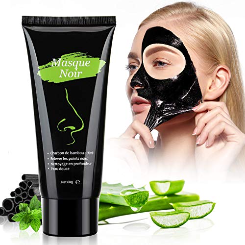 Puntos Negros Mascarilla, Mascarilla Exfoliante, Black Mask-Mascara Negra De Purificante Espinillas y Piel Muerta, Hidratar Piel, Eliminar Puntos Negros, Acné-60 g/2.1oz