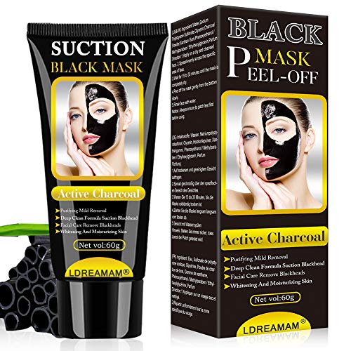 Puntos Negros Mascarilla, Mascarilla Exfoliante Facial, Black Mask-Mascara Negra De Purificante Espinillas y Piel Muerta, Hidratar Piel, Eliminar Puntos Negros