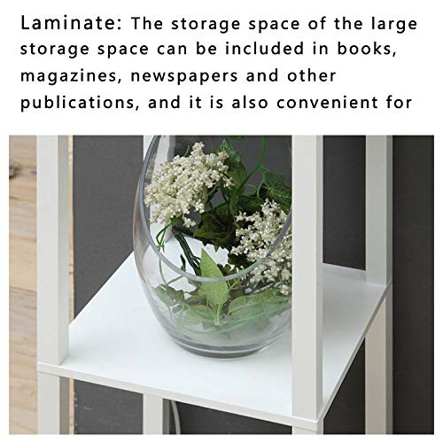 QIANGUANG® Iluminación interior Lámpara de pie de madera de 1,6 m con estantes para dormitorio y sala de estar (sin bombilla) (Nuevo Blanco)