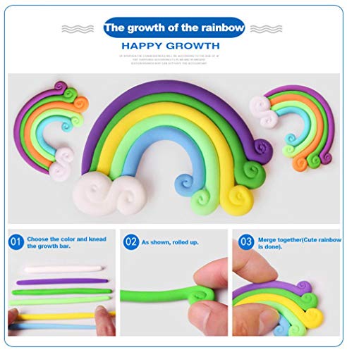 QMAY 24 Colores Air Dry Clay, Arcilla de Modelado Ultraligero, Magic Clay Artist Studio Toy, Arcilla y Masa de Modelado no tóxico, Arte Creativo DIY Crafts, Regalo para niños