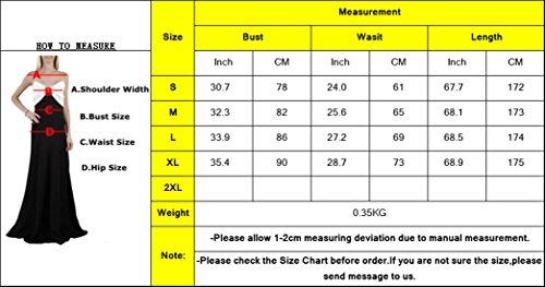 Queen Diana Mujer Fuera del Hombro Maxi Largo Noche Paseo Vestir Bordado Sirena Fiesta Formal Cóctel Vestidos (Negro, Large)