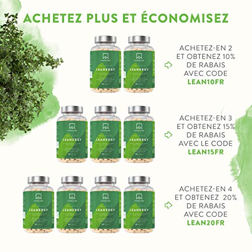 Quemagrasas - Apoya a la pérdida de peso + Acelera el Metabolismo - Termogénico natural con Té Verde, Extracto de Café Verde y Garcinia Cambogia - 95% Polifenoles - 90 Cápsulas.