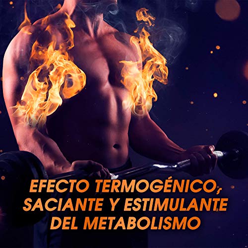 Quemagrasas, termogénico, saciante del apetito y estimulante del metabolismo | Con garcinia cambogia + té verde + guaraná + té rojo | Fórmula adelgazante eficaz | Ingredientes naturales | 90 cápsulas