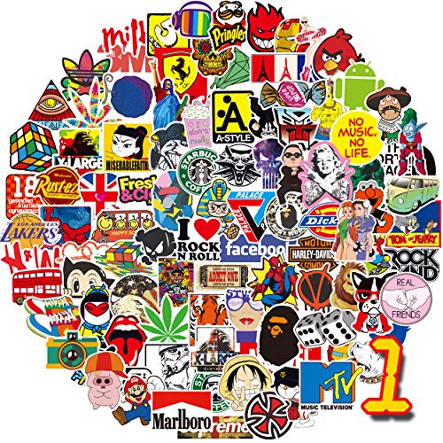 QWDDECO Sticker Pack (360 PCS) Vinilo Pegatinas para portátiles, botellas de agua, equipaje, monopatín, PS4, Xbox one, Iphone, los mejores regalos para adultos, adolescentes, niños y niñas.Calcomanías