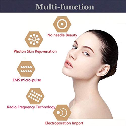 Radiofrecuencia Facial y corporal Aparato, Aparato Facial aparato Radiofrecuencia, 5 Modos de Terapia de luz LED, Antiarrugas, Anti-envejecimiento, Limpieza Profunda, Cuidado Facial
