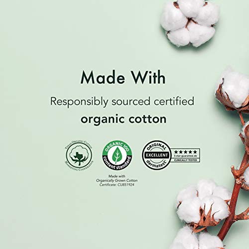 Rael Compresas 100% algodón ecológico, regular ultrafinas con alas