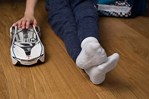 Rainbow Socks - Niño Niña Deporte Calcetines Antideslizantes ABS de Algodón - 6 Pares - Blanco Violeta Gris Azul Marino Negro Jeans - Talla 30-35