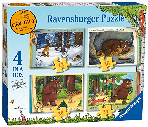 Ravensburger The Gruffalo-Caja de 4 Pulgadas (12, 16, 20, 24 Piezas) Rompecabezas para niños de 3 años y más (6916)