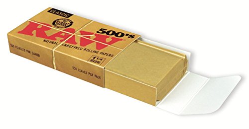 RAW 500 , 10 LIBRITOS DE 500 HOJAS. total 5000 hojitas papel de fumar natural