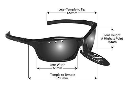 Rayzor – Gafas rosa deportes Wrap Ciclismo Gafas de sol, con un Iridium Vented Rosa Espejo antideslumbrante lente