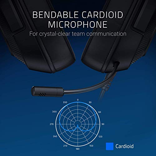 Razer Kraken X para Consolas Auriculares Gaming Ultraligero para PC, Mac, PS4, Xbox One & Switch con sonido Envolvente 7.1, Controles en los Auriculares, Negro