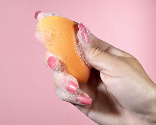 Real Techniques - Esponja milagrosa para maquillaje de rostro, cobertura total, con estuche de viaje (el embalaje y el color pueden variar)