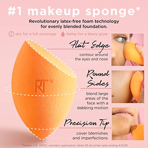 REAL TECHNIQUES Expert Blending Duo - Pack Duo Aplicar y Difuminar el Maquillaje, 60 g, Naranja
