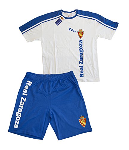 Real Zaragoza Pijzar Pijama Corta, Azul/Blanco, M
