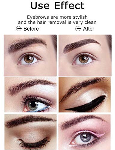 Recargable removedor del pelo facial de las mujeres sin dolor facial pelo Trimmer eléctrico portátil Razor 4en1 USB Aplicar for Bikini/cejas/pelusa del melocotón/del pelo facial/Lip (Color : Black)