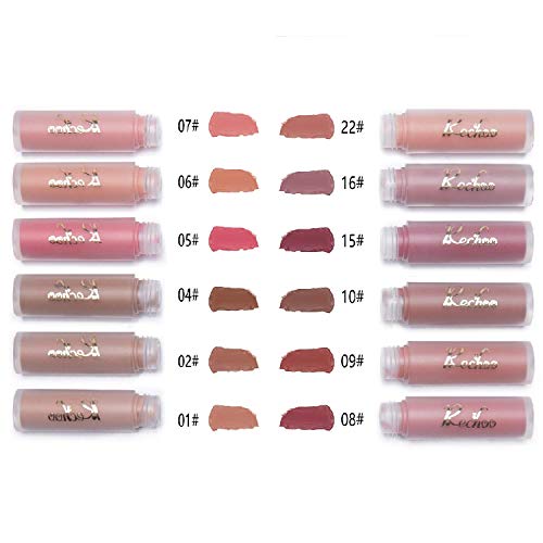 Rechoo 12 Pcs Barra de Labios Mate/Superstay Matte Pintalabios Maquillaje de Belleza Brillo Labial Terciopelo (CLASSIC GIFT)