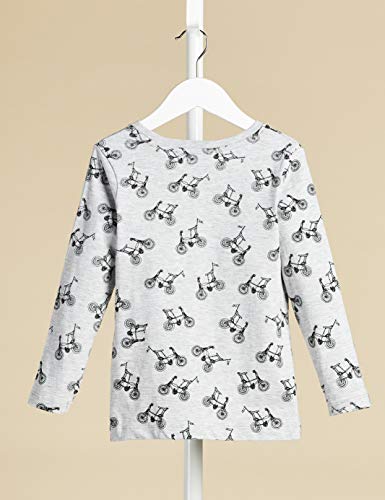 RED WAGON Camisa Manga Larga Niños, Pack de 3, Multicolor (Grey, Burgundy And Navy), 104, Label:4 Years