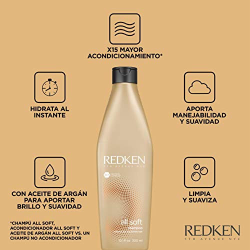 Redken Champú All soft para cabellos deshidratados - 300 ml