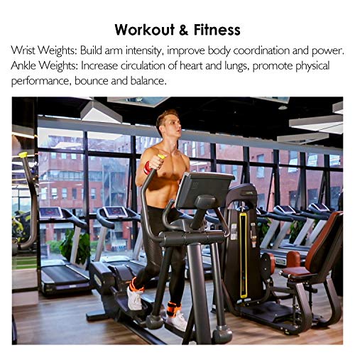 REEHUT Peso para Tobillo, Peso Durable para Muñeca (1 par) con/Correa Ajustable para Ejercicio, Ejercicio, Caminar, Footing, Gimnasia, Aeróbic, Gimnasio - Rojo