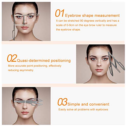 Regla del tatuaje de la ceja, Microblading Caliper Ratio Ceja medida Medida Herramienta de medición de la plantilla de maquillaje permanente