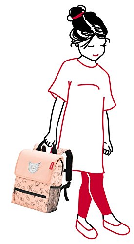 reisenthel - Mochila infantil (21 x 28 x 12 cm, 5 L), Cats and Dogs Rose (Rojo) - IE3064