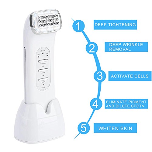 Rejuvenecimiento Facial Máquina Belleza de Radiofrecuencia RF Reafirmante Piel Masaje cara para Eliminar Arrugas Acné y Levantando Facial Adelgazar Antienvejecimiento Regalo para mujeres