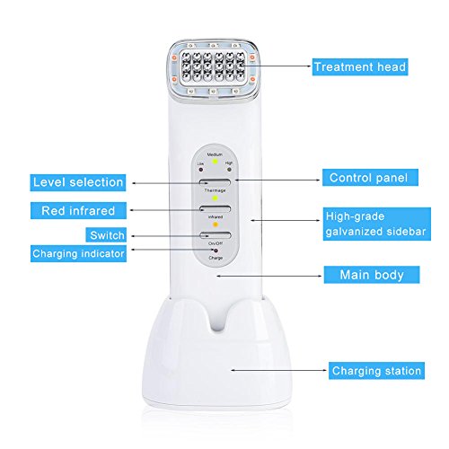 Rejuvenecimiento Facial Máquina Belleza de Radiofrecuencia RF Reafirmante Piel Masaje cara para Eliminar Arrugas Acné y Levantando Facial Adelgazar Antienvejecimiento Regalo para mujeres