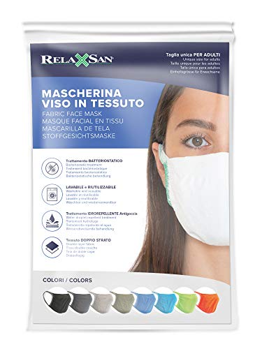 Relaxsan - Set 3 [Silver] Bandas filtrantes Rostro Boca Nariz Lavables Reutilizables absorbentes Tejido bacteriostático