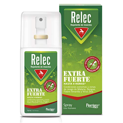Relec Extra Fuerte Spray Antimosquitos | Repelente de Mosquitos Eficaz contra el mosquito tigre | Desarrollado para evitar las picaduras de mosquitos en severas condiciones climáticas | 75ml