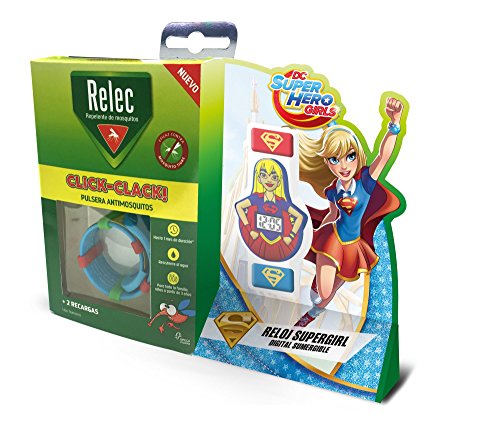 Relec Pulsera Repelente Antimosquitos Superhéroes Super Girl - 1 Unidad