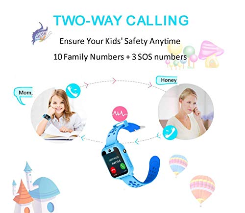 Reloj Inteligente para Niños,LDB Eu Smartwatch Niños GPS / LBS Tracker Pantalla Táctil SOS Llamada Bidireccional Linterna Juego Chat de Voz Perfecto Regalo de Cumpleaños