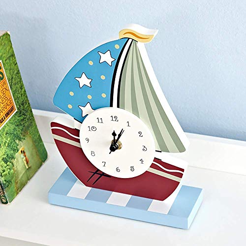 Reloj, Personalidad Creativa Navegación Dibujos Animados Decoración Interior Reloj De Péndulo, Despertador De Viaje Sin Tictac, Multiuso, Especialmente Práctico