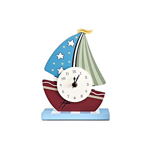 Reloj, Personalidad Creativa Navegación Dibujos Animados Decoración Interior Reloj De Péndulo, Despertador De Viaje Sin Tictac, Multiuso, Especialmente Práctico