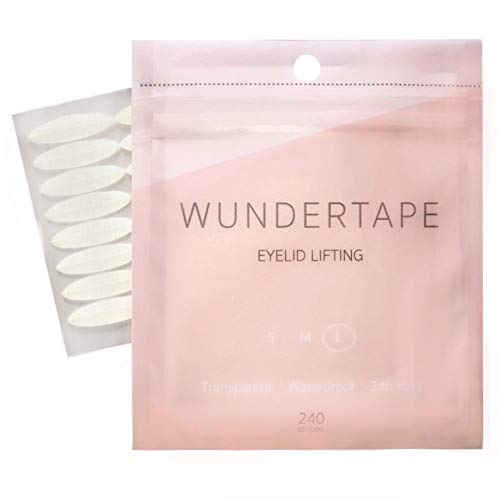 Remedio cintas para párpados caídos WUNDERTAPE"L" (240 unidades) - cinta correctora invisible para párpado caído sin cirugía. eyelid tape - adhesivos para ojos
