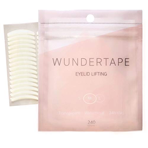 remedio cintas para párpados ojos caídos WUNDERTAPE"M" (240 unidades) - cinta correctora invisible para párpado caído sin cirugía. eyelid tape